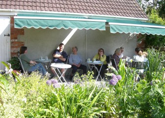 Scrummy teas in the shade