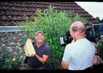 Mike Dilger with my insect box
